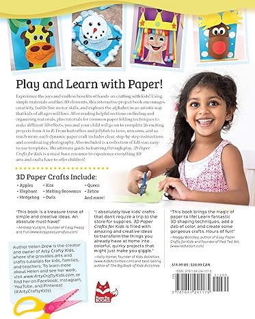 3D Paper Crafts for Kids: 26 Creative Projects to Make from A–Z (Happy Fox Books) Practice the ABCs while Making Adorable Giraffes, Kites, Apples, Unicorns, Zebras, and More, for Children Ages 4-8 - Image 4